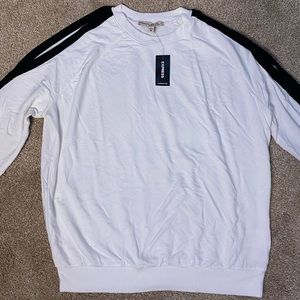 Express White Shoulder-less Sweater